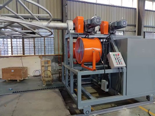 リモコン操作のガス加熱回転型鋳造機.自動2腕回転型鋳造機