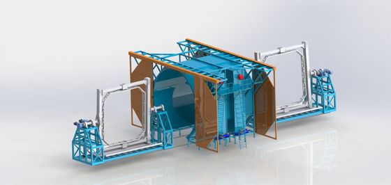 大型水塔用電気シャトル型ロートモールディングマシン